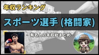 【 スポーツ選手(格闘家) 】年収データ徹底調査-総勢 33 名以上-